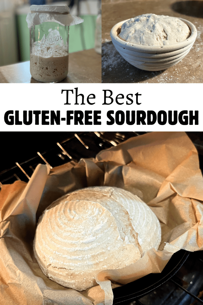 gluten free sourdough loaf pinterest pin