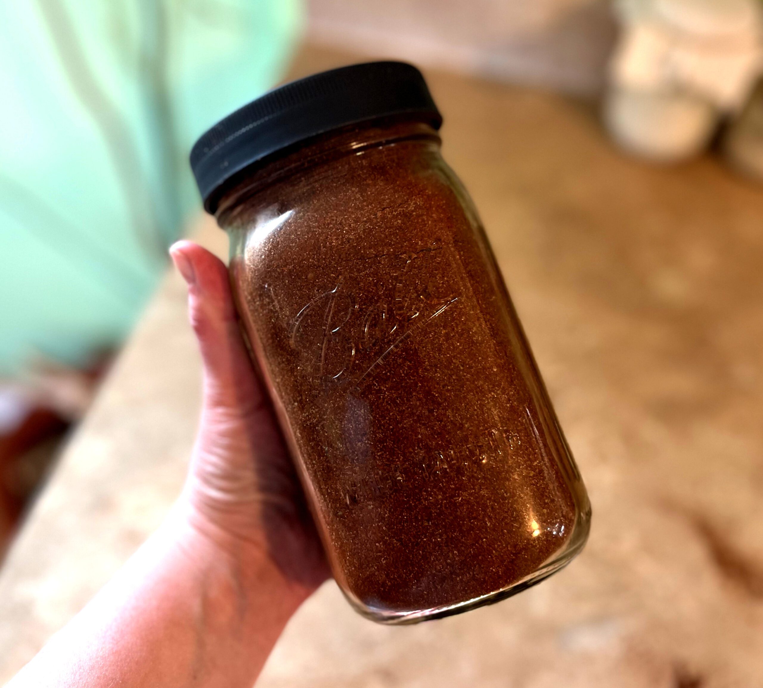 taco seasoning in a quart jar