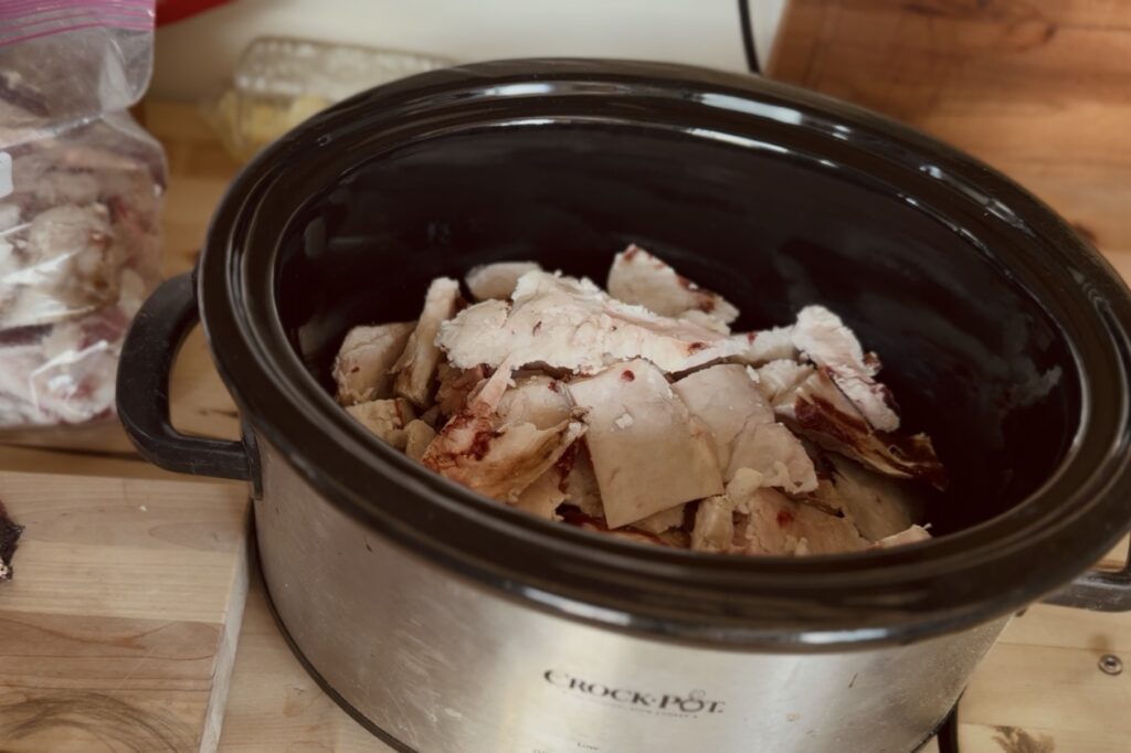 deer fat in a crockpot